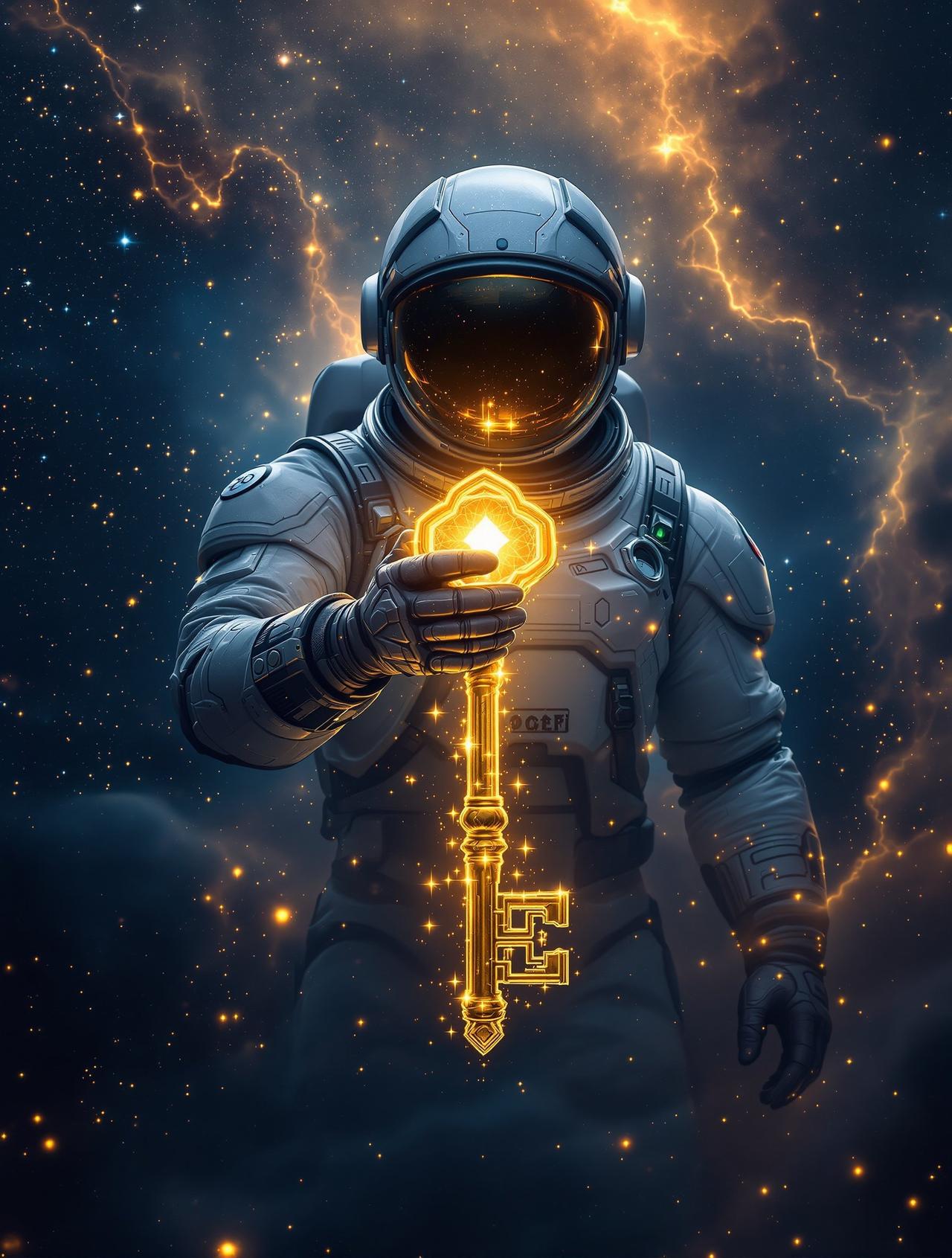 玄幻短剧免费观看网络热播作品《星河之钥》海报 — 星际探索者在一颗废弃星球上发现了一把来自上古文明的钥匙。这把
